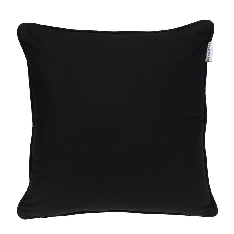 Square Cotton Geometric Throw Pillow - 20" - Black and White