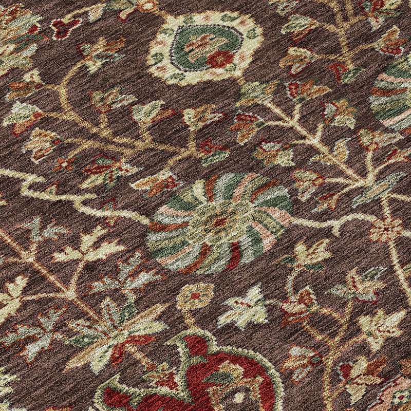 HomeRoots Floral Transitional Rectangle Outdoor Rug