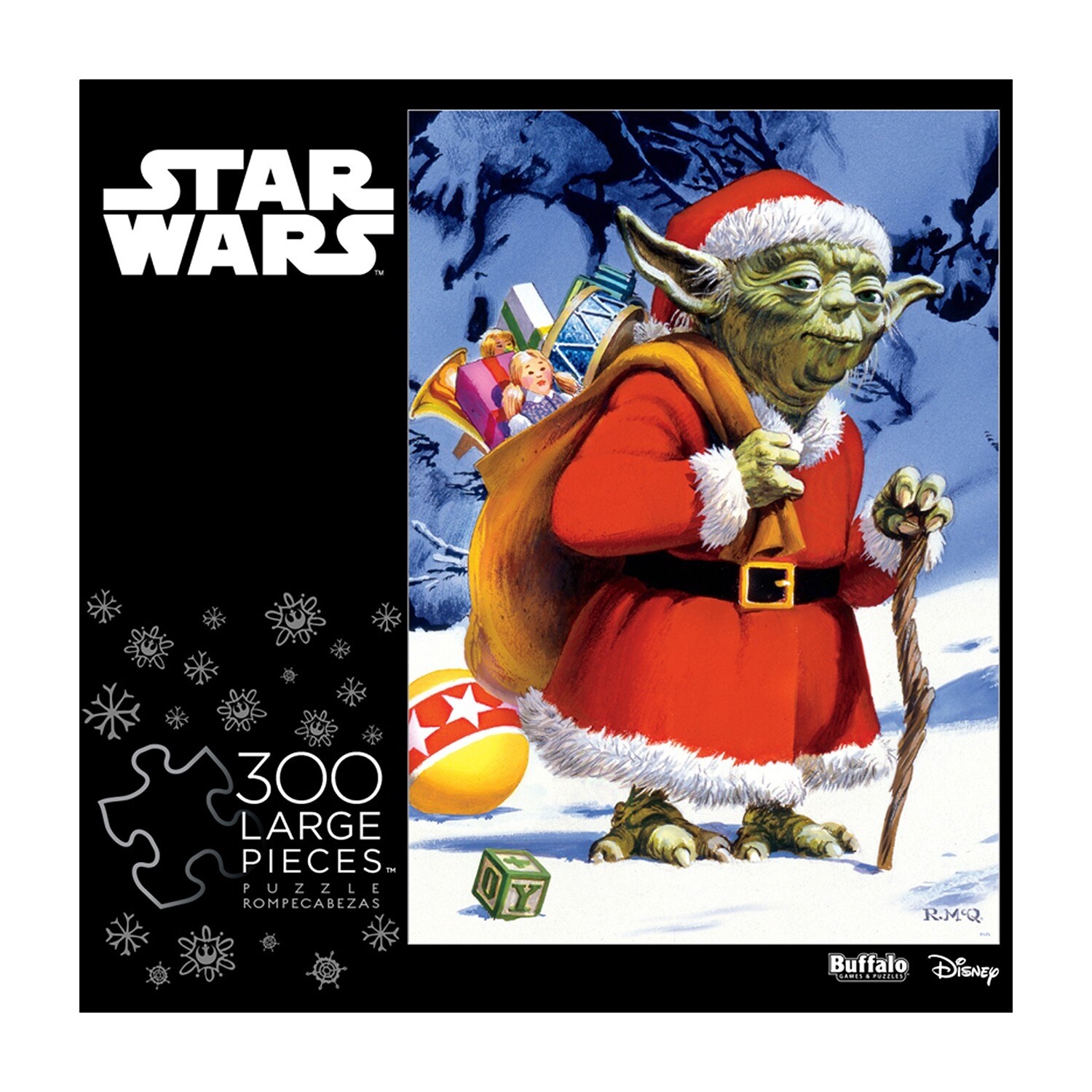 Shop Buffalo Games Star Wars 300 Piece Puzzle Santa Claus Yoda