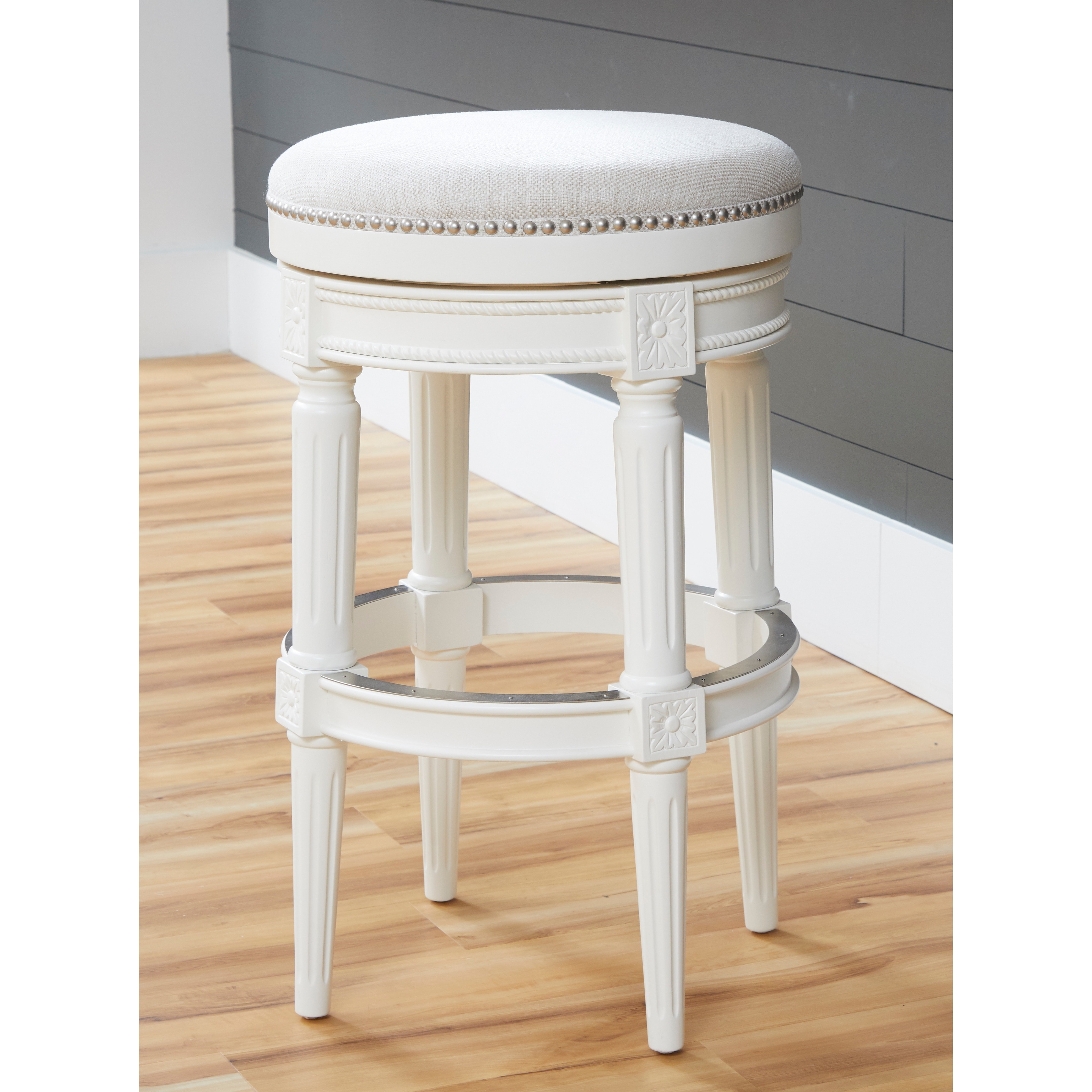 New Ridge Home Goods Chapman Backless Swivel 31"H Bar-Height Stool
