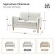 preview thumbnail 32 of 62, HULALA HOME Adika 51"W Farmhouse Striped Linen Upholstered Loveseat with Solid Wood Spindle Legs