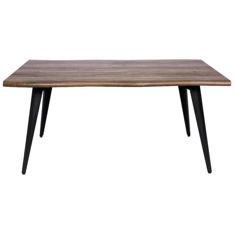 Ravenna Rectangular Dining Table with 63-Inch Wide MDF Tabletop and Powder Coated Metal Legs