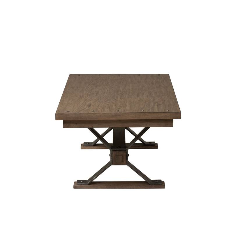 Sonoma Road Weathered Wood and Metal 3 Piece Cocktail Table Set