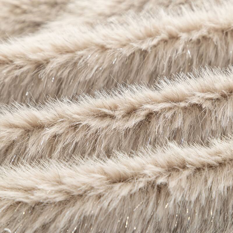 Glitzhome Set of 2 or 3 Faux Fur 48"D/60"D Tree Skirt & Christmas Stocking Decorations