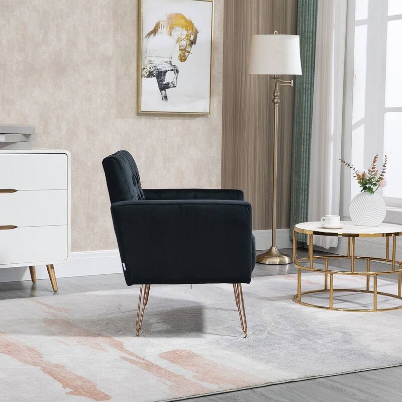 Modern Upholstered Velvet Accent Chair