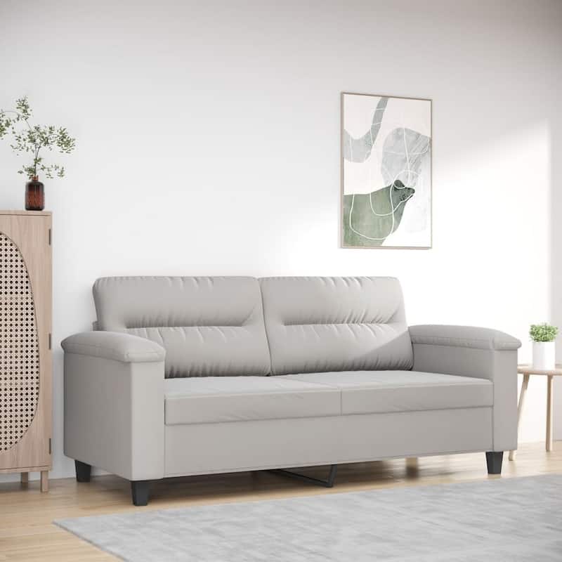 vidaXL Sofa Chair Living Room Upholstered Chair with Armrest Microfiber Fabric