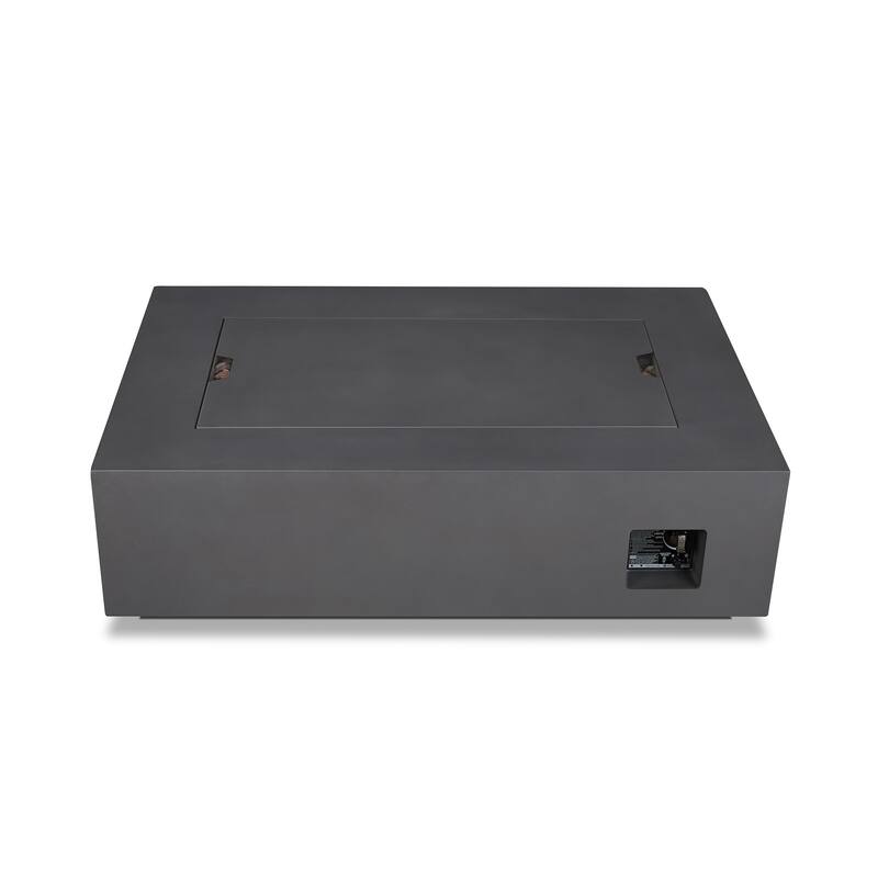 Aegean 50" Rectangle Gas Fire Table in Weathered Slate by Real Flame