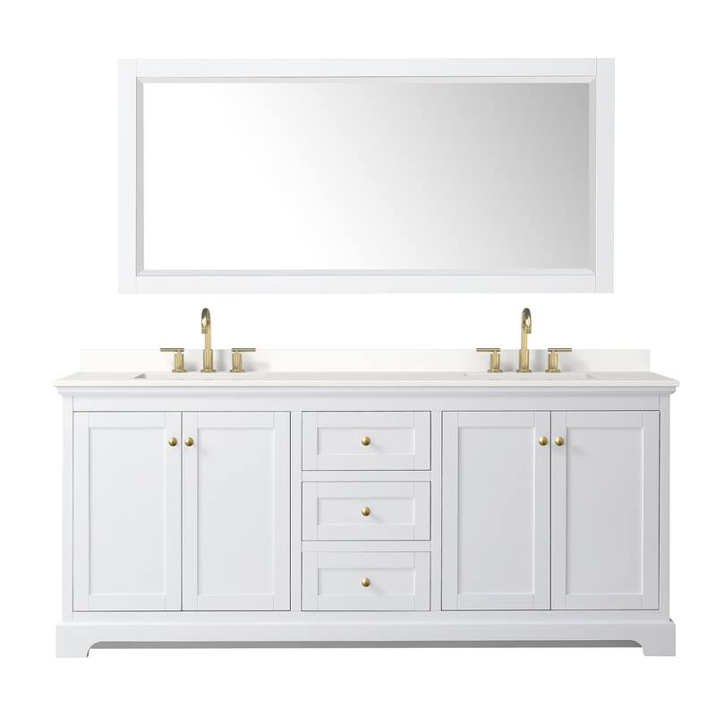 Wyndham Collection WCV232380D-QTZ-US3M70 Avery 80" Free Standing