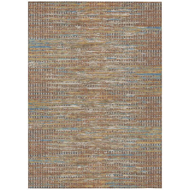 Machine Washable Indoor/ Outdoor Casual Keystone Chantille Rug