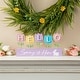 preview thumbnail 3 of 16, Glitzhome Easter Wooden/Metal Tulips/Bunny Family Spring Theme Table Decor