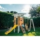 preview thumbnail 1 of 17, Forest - Modern Backyard Outdoor Swing Set 2 Swings And Trapeze Bar - Natural Natural