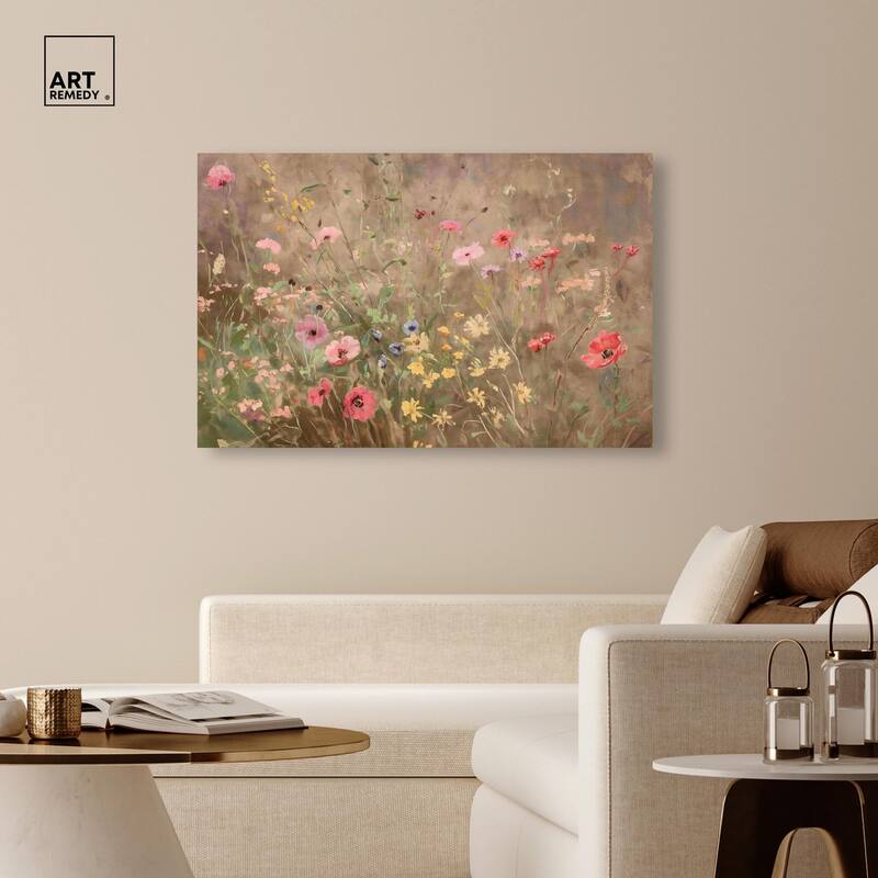 Wildflower Meadow Canvas by Art Remedy, Gallery Wrapped