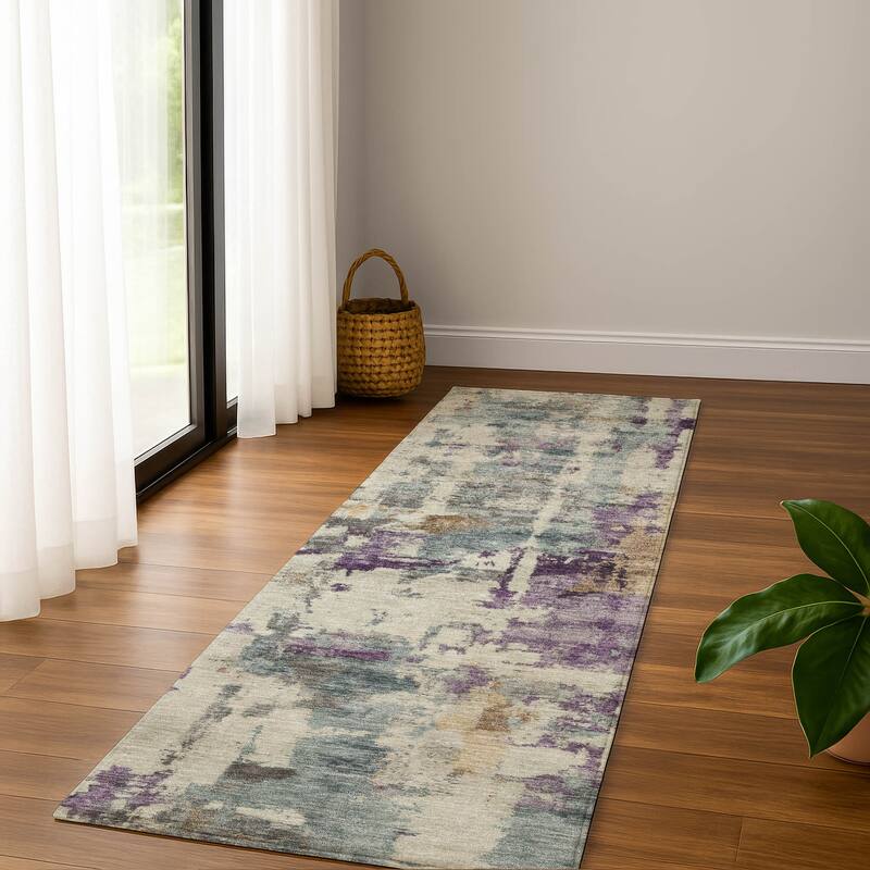 Premium Washable Super Soft Modern Casual Mayfield Rug - Linen - 2'3" x 7'6"