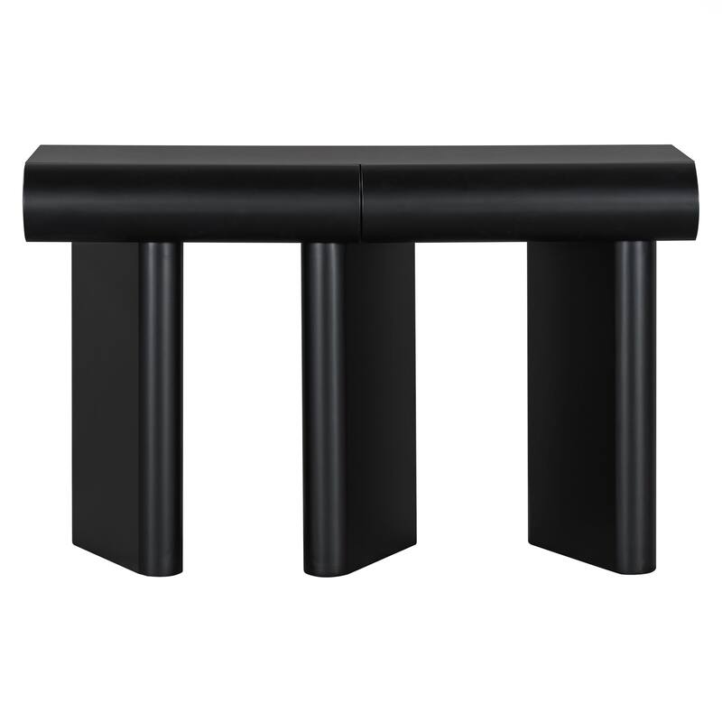 Modern Entryway Table with 2 Curved Drawers,Space-Saving Hallway Table ,Contemporary Narrow Sofa Table for Living Room,Bedroom
