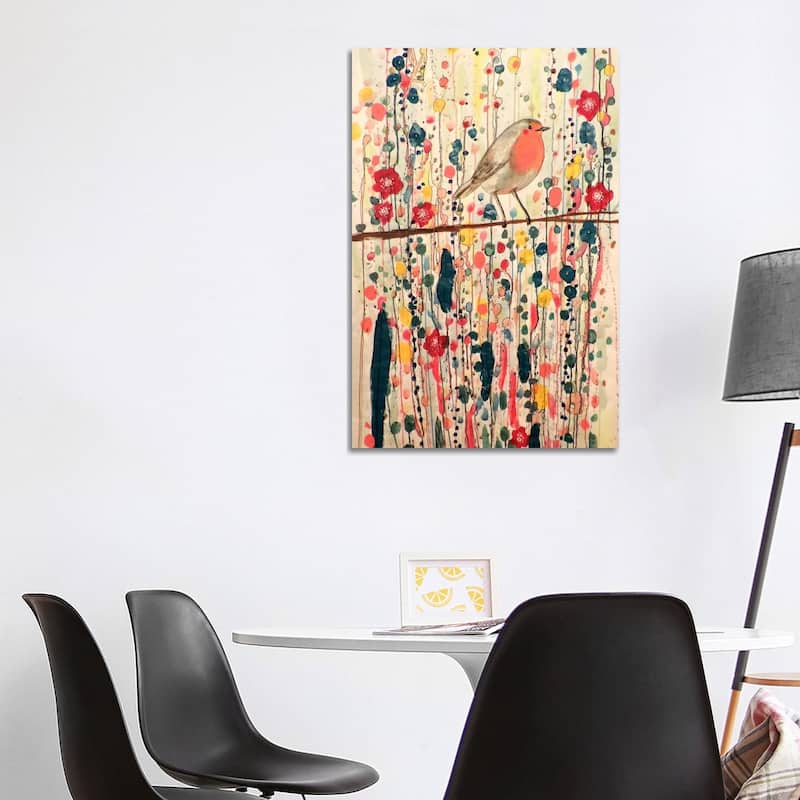 iCanvas "Je Ne Suis Pas Qu'un Oiseau" by Sylvie Demers Canvas Print - 40x26x1.5