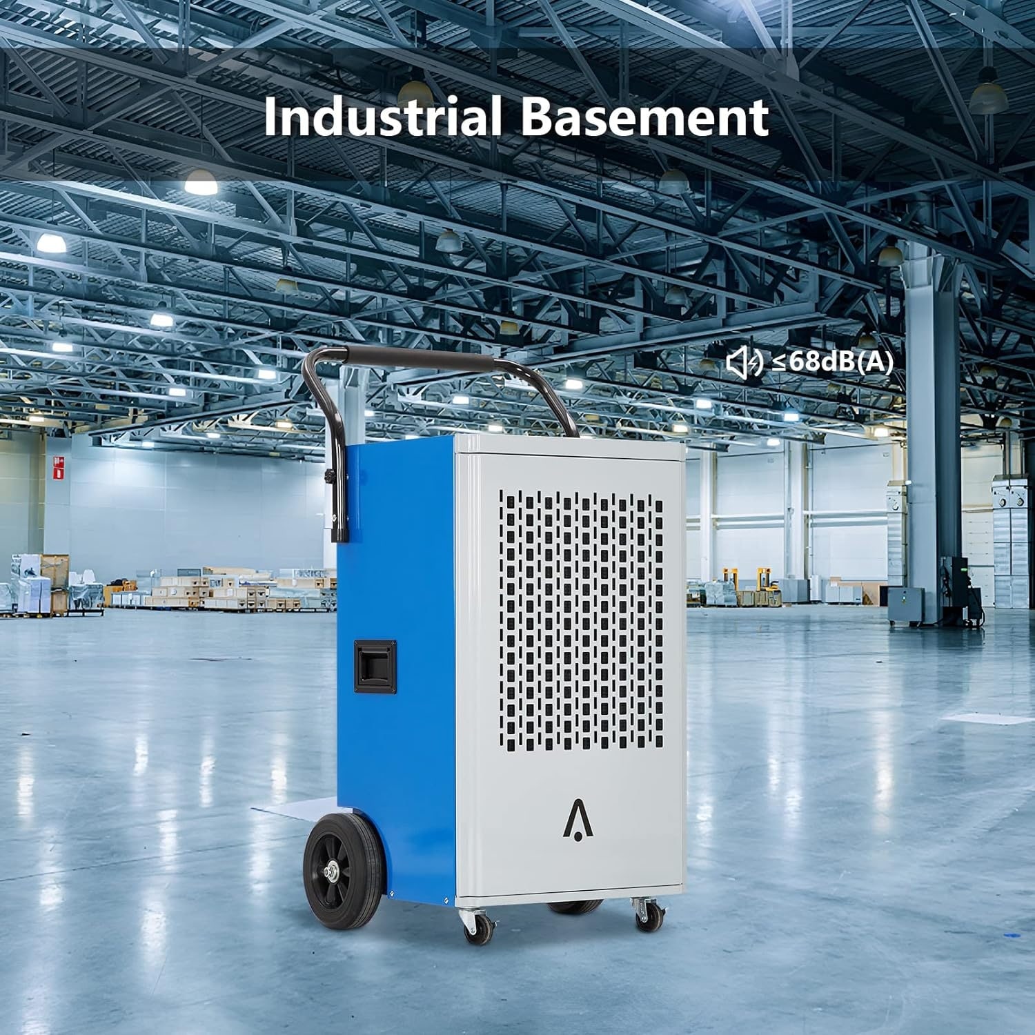 140-Pint Portable Commercial Dehumidifier with Water Tank and Drainage Pipe  for Basement