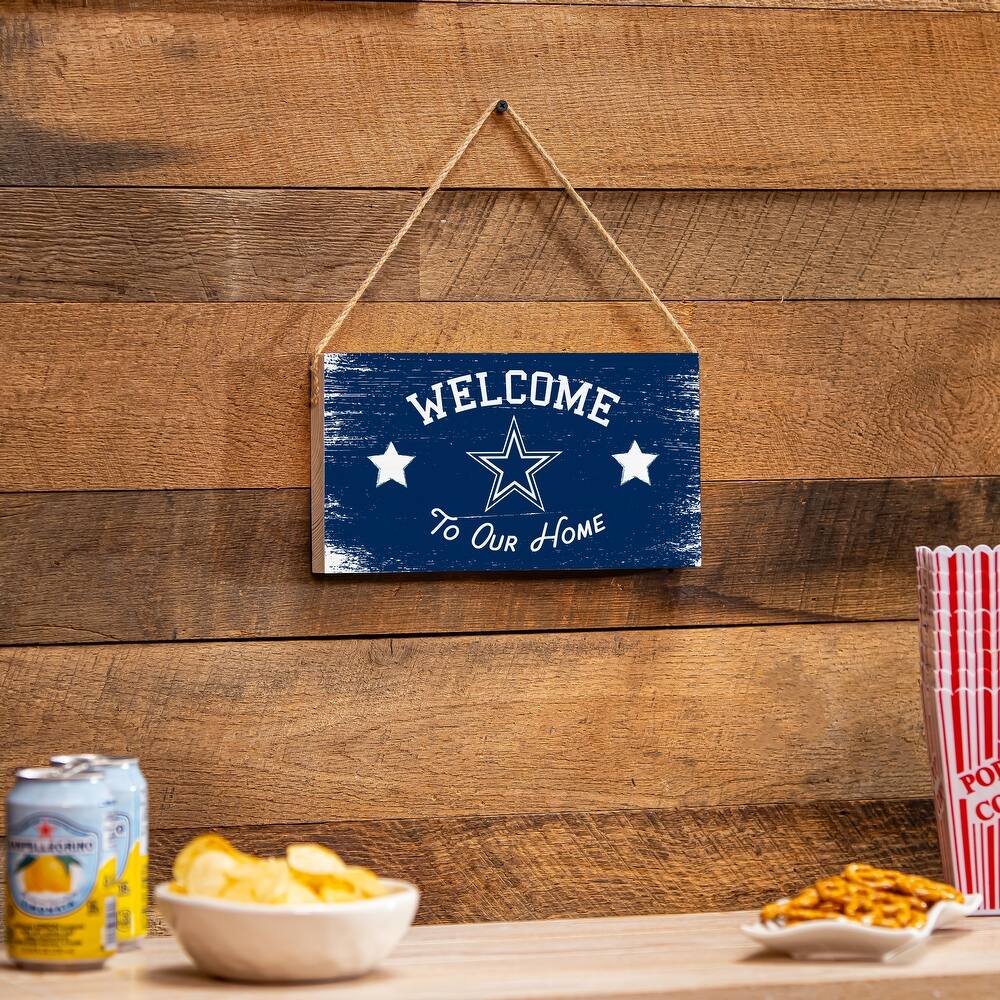 Dallas Cowboys Wooden Door Decor Wall Sign - Multi-Color