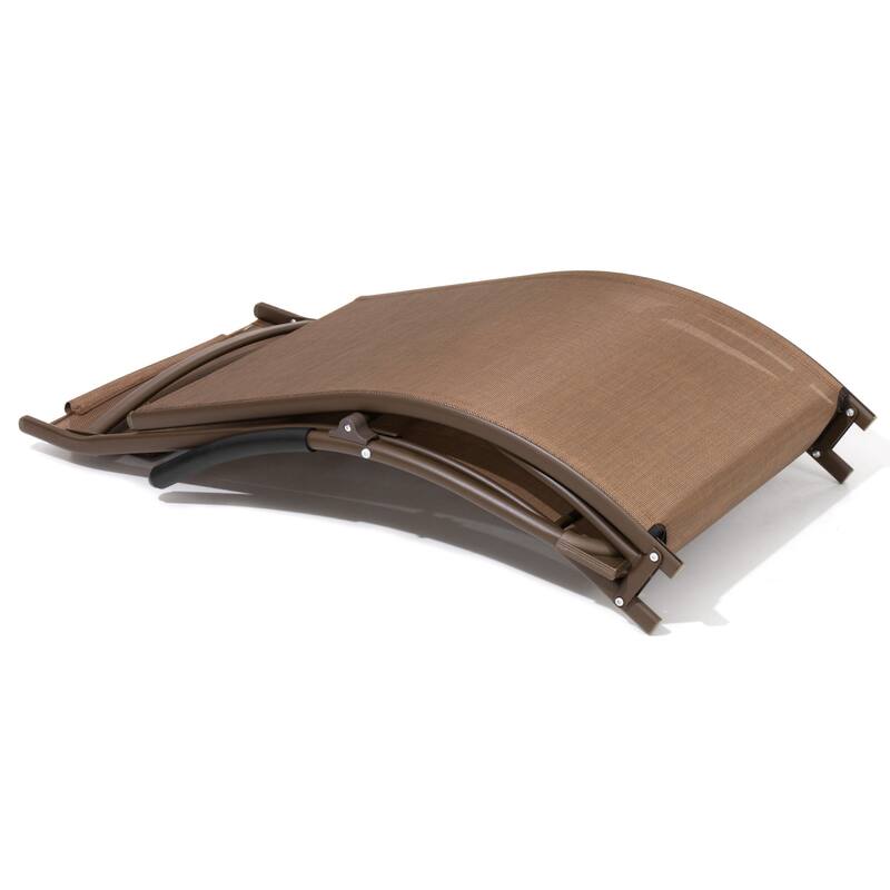 Crestlive Products Outdoor Aluminum Chaise Lounge Chair with Adjustable Backrest