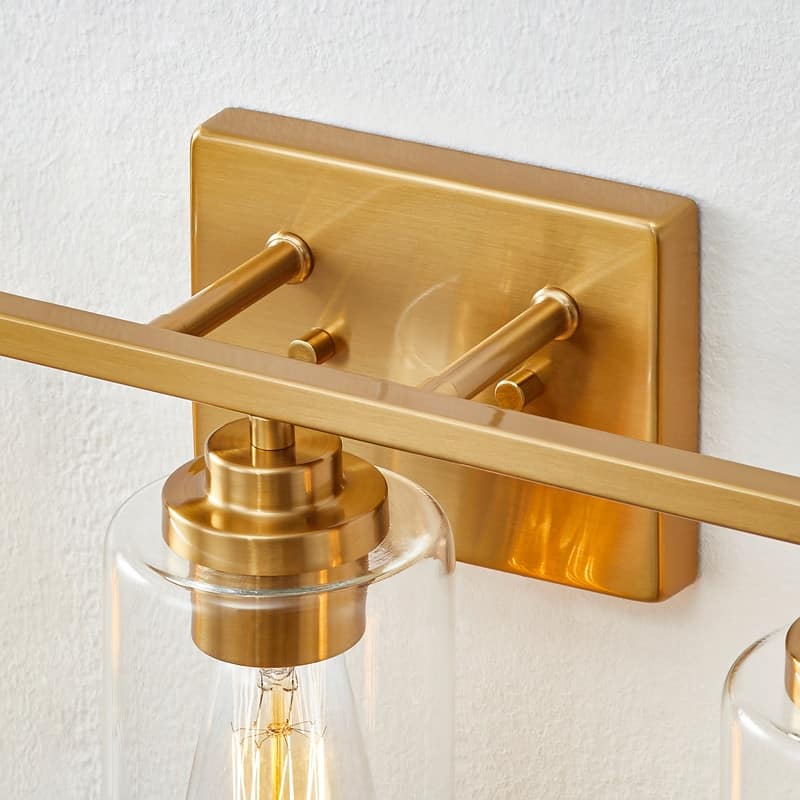 KAWOTI Rive 35" 5-Light Modern Bathroom Vanity Light with Clear Glass