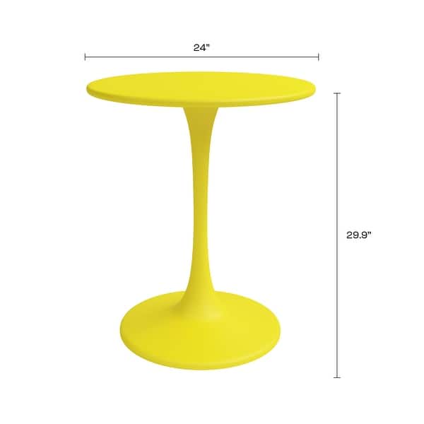 dimension image slide 0 of 7, Kurv 24" Bistro Table, Weather Resistant, Indoor/Outdoor