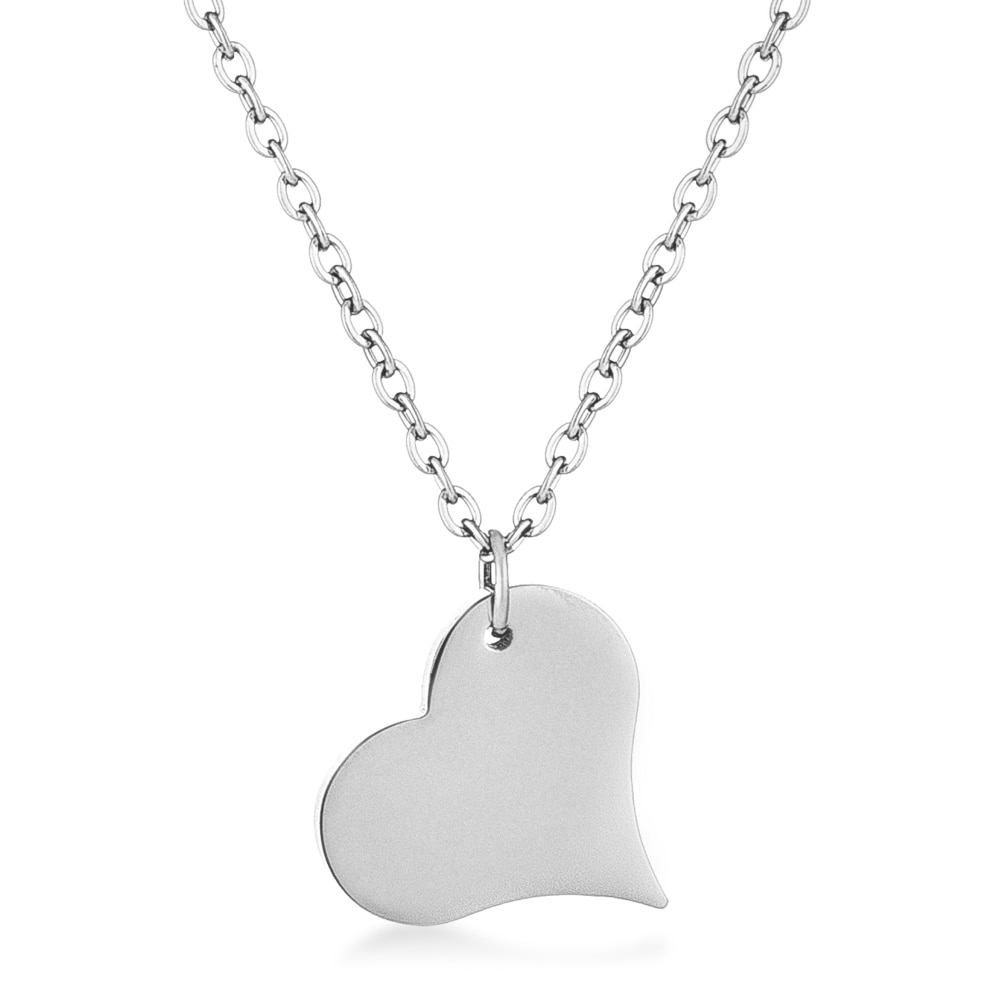 Dainty Dangling Heart Pendant with Cable Chain - Bed Bath
