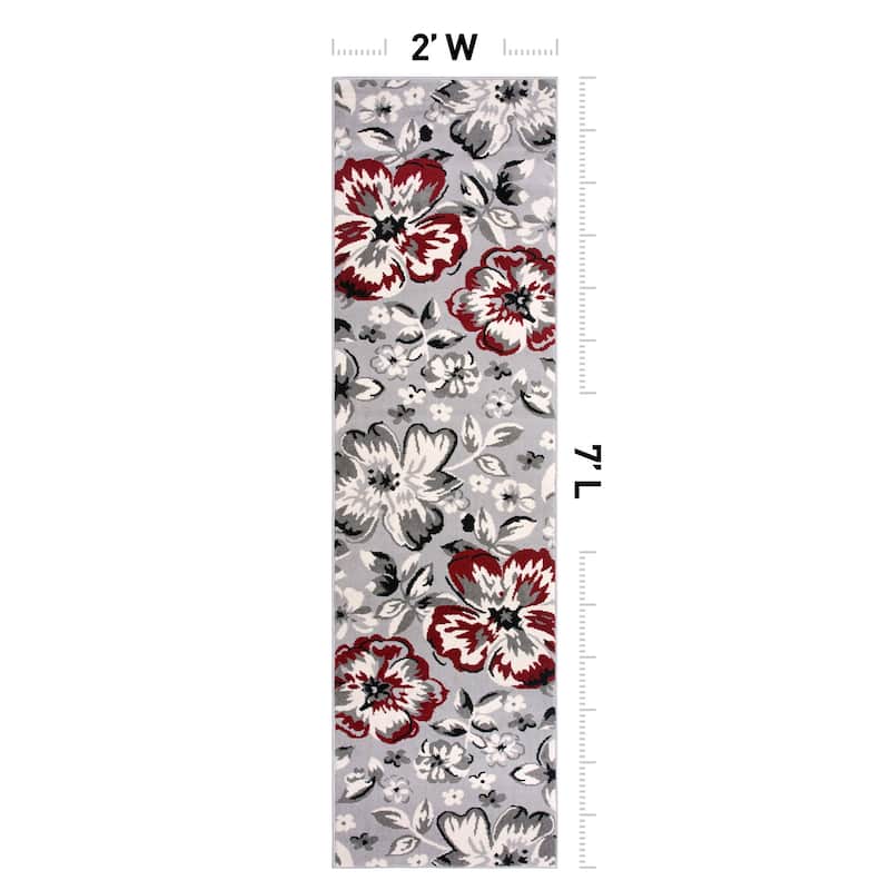 World Rug Gallery Modern Floral Design Area Rug