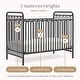 preview thumbnail 9 of 8, Delta Children Darcy 4-in-1 Convertible Metal Crib Grey
