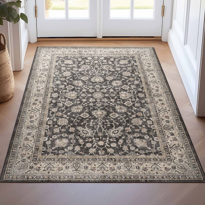 Well Woven Asha Rome Vintage Oriental Persian Flat-Weave Area Rug - 3'3" x 5' - Black