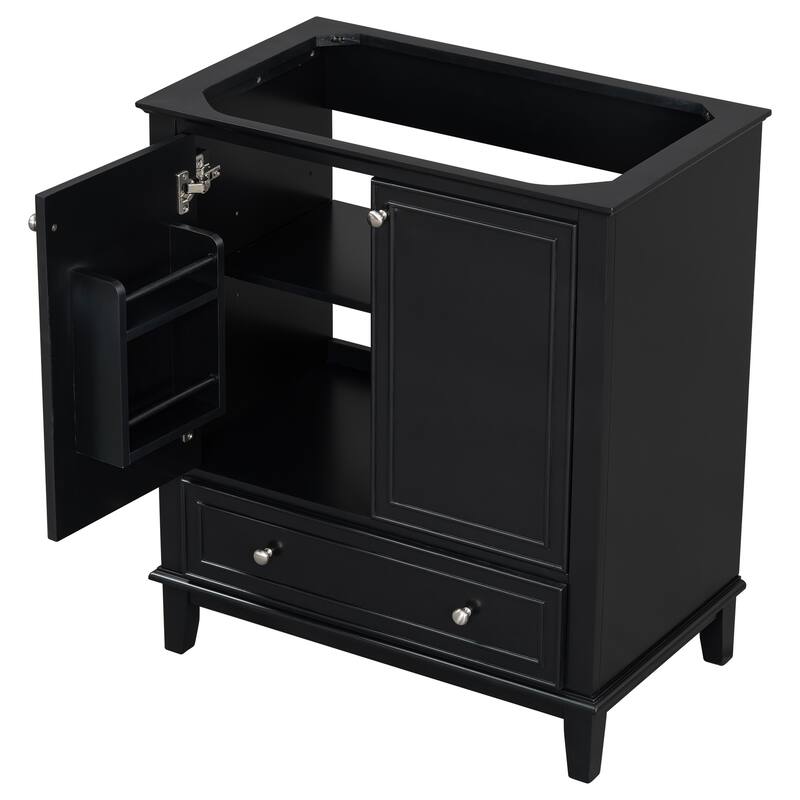 30" Bathroom Vanity without Sink, Base Only,Multi-functional Bathroom Cabinet with Doors and Drawer,Solid Frame and MDF Board