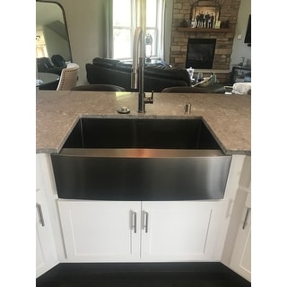 sink farmhouse inch stainless lordear steel kitchen apron matte