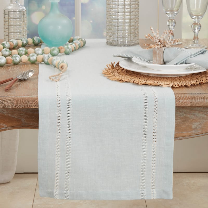 Leno Stripe Elegance Table Runner - 13"x72"