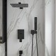 preview thumbnail 1 of 7, 10 Inches Rain Shower Head with Handheld Shower Valve, three-function Black