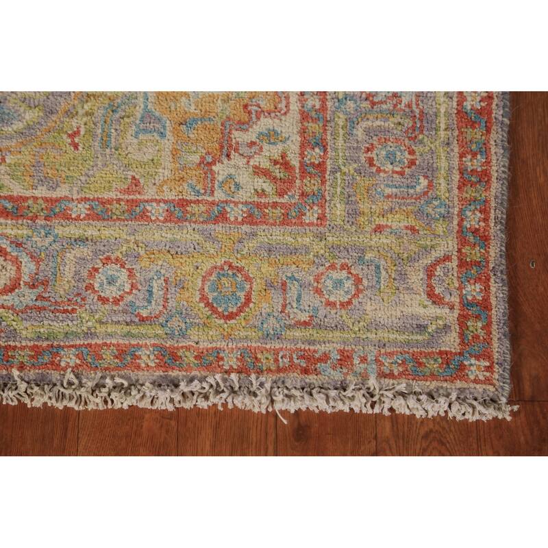 Vegetable Dye Heriz Serapi Oriental Rug Hand-Knotted Grey Wool Carpet - 3'0"x 4'9"