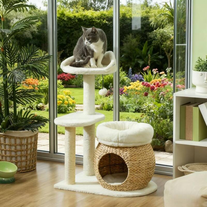 31" Cat Tree Tower with Scratching Posts
