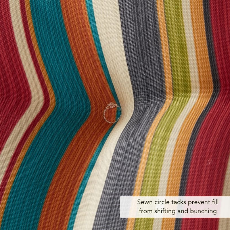 Greendale Home Fashions Multicolor Outdoor Dining Seat Cushion (Set of 2)