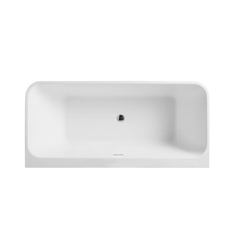 Vinnova Dashiel White Acrylic 67 in. Freestanding Soaking Bathtub - 67 inches - 67 inches