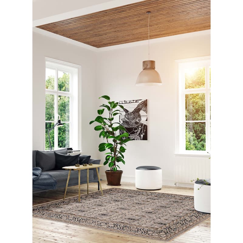 ECARPETGALLERY Hand-knotted Mystique Light Grey Wool Rug - 7' 10" x 10' 6"