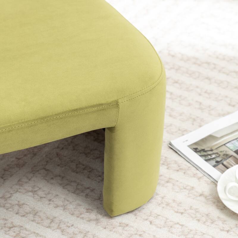 SEYNAR Modern Velvet Rectangle Accent Ottoman