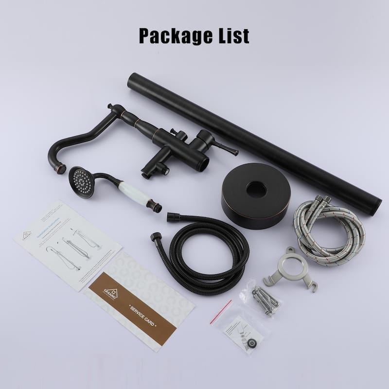 Single Handle Freestanding Tub Filler Faucet with Handshower