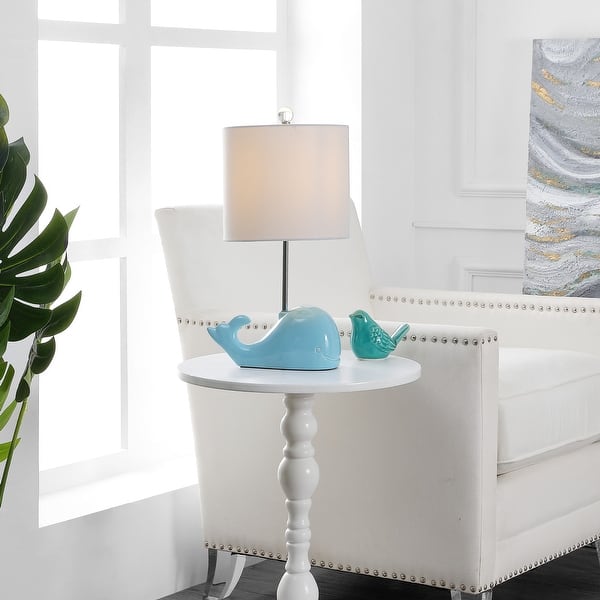 slide 2 of 18, SAFAVIEH Walter Whale 19-Inch Ceramic Table Lamp, Bulb Included Blue