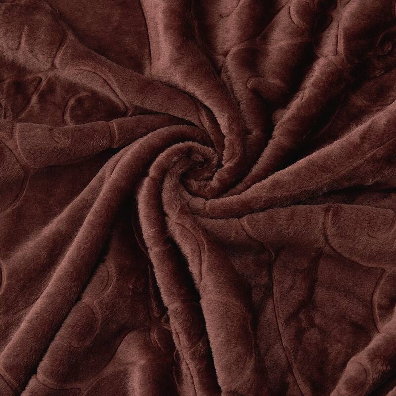 Queen Embossed Mink Flannel Blanket