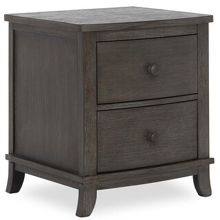 Evolur Signature Amsterdam Night Stand - Smokey Brushed Grey