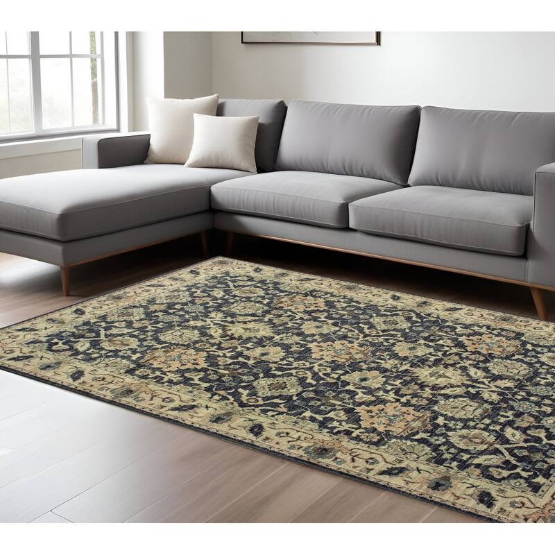 HomeRootsOriental Traditional Rectangle Area Rug - 153.54' X '118.11' X '0.32 - 153.54' X '118.11' X '0.32