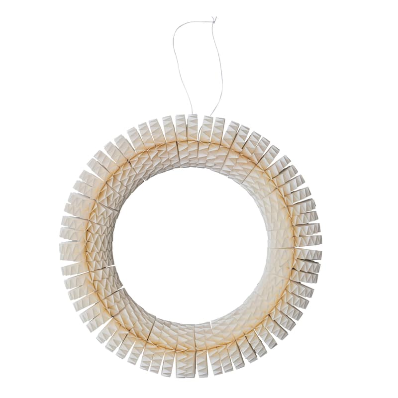 Handmade Recycled Paper Honeycomb Wreath