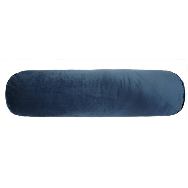 Edie At Home Chelsea Spliced Neckroll Decorative Throw Pillow 9x30 Cobalt - Polyester - Specialty - Blue - Accent