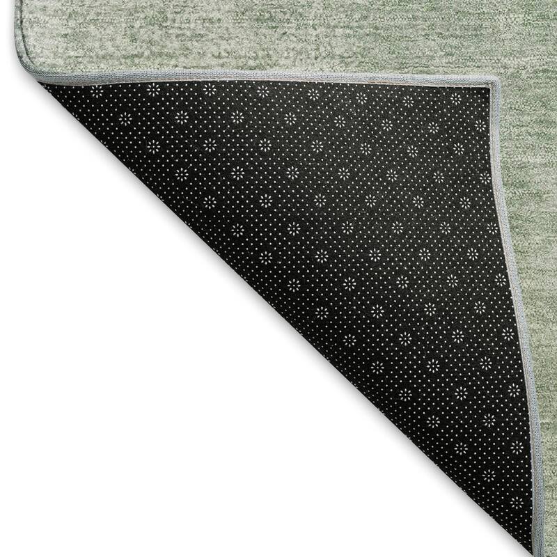 Machine Washable Indoor/ Outdoor Solid Contemporary Chantille Rug