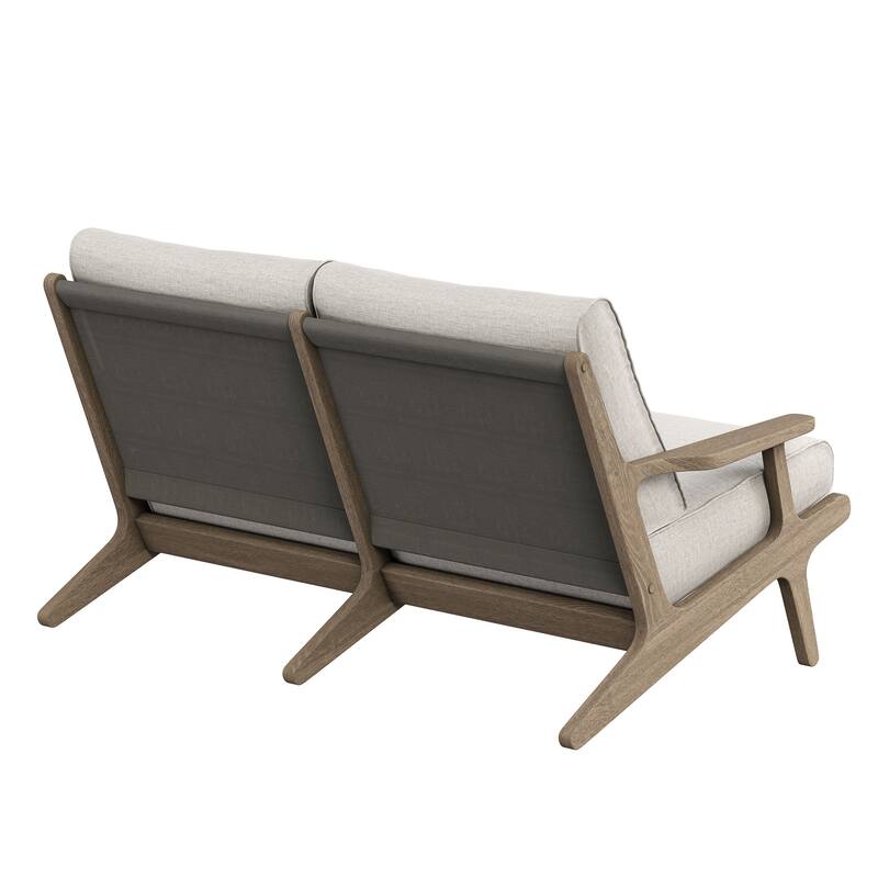 Saratoga Outdoor Patio Teak Wood Loveseat