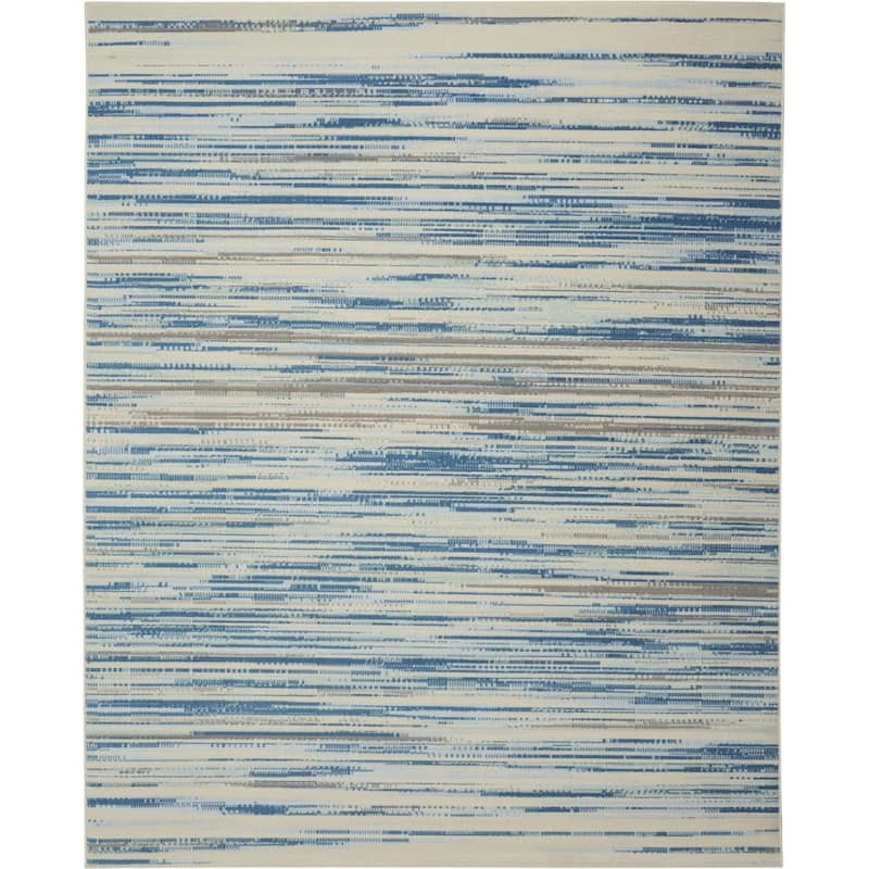 Power Loomed Abstract Modern Non Skid Stain Resistant Area Rug - 118' X '94' X '0.5