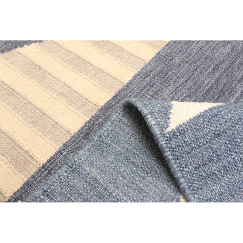 ECARPETGALLERY Flat-Weave Ankara FW Dark Grey Wool Kilim - 5'0 x 8'0