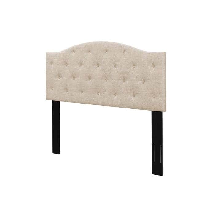 Twin Size Button-Tufted Fabric Headboard with Adjustable Height
